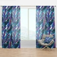 thumbnail image 1 of Designart 'Tropical Blue Mood IX' Tropical Curtain Panel, 1 of 4