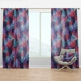 thumbnail image 1 of Designart 'Tropical Blue Mood VI' Tropical Curtain Panel, 1 of 4