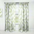 thumbnail image 1 of Designart 'Tropical Botanicals On White' Mid-Century Modern Curtain Panel, 1 of 5
