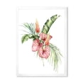 thumbnail image 1 of Designart 'Tropical Bouquet With Anthurium Lupine and Leaves On White II' Traditional Framed Art Print, 1 of 4
