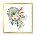 thumbnail image 1 of Designart 'Tropical Bouquet With Palm Orchids Leaves' Traditional Framed Art Print, 1 of 4