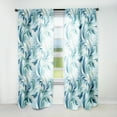 thumbnail image 1 of Designart "Tropical Breeze In Azure III" Tropical Blue, Green Curtain 1 Panel, 1 of 6
