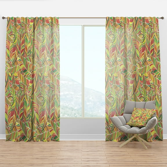 Designart 'Tropical Bright Mood I' Southwestern Curtain Panel