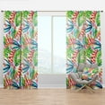 thumbnail image 1 of Designart 'Tropical Bright Mood XII' Floral Curtain Panel, 1 of 4
