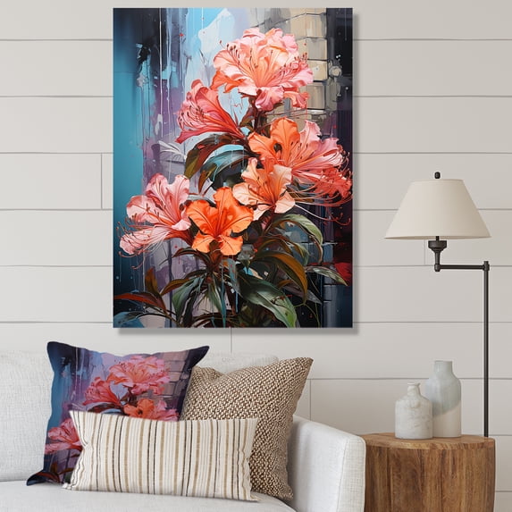 Designart "Tropical Color Explosion" Hibiscus Canvas Wall Art