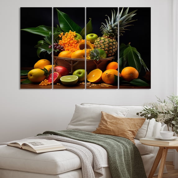 Designart "Tropical Delights I" Food & Beverage Wall Art Prints Set