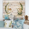 thumbnail image 1 of Designart 'Tropical Fish With Air Bubble and Algae' Traditional Print on Natural Pine Wood, 1 of 5