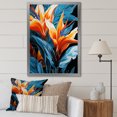 thumbnail image 1 of Designart "Tropical Flowers Birds of Paradise III" Floral Framed Wall Art - Traditional Orange Birds Of Paradise Hallway Framed Wall Art Decor, 1 of 6