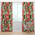 thumbnail image 1 of Designart 'Tropical Flowers and Leaves I' Mid-Century Modern Blackout Curtain Panel, 1 of 4