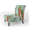 thumbnail image 1 of Designart "Tropical Foliage II" Upholstered Mid-Century Accent Chair - Arm Chair, 1 of 5