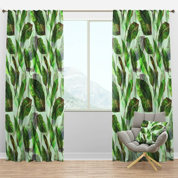 Designart 'Tropical Foliage Mood X' Modern & Contemporary Blackout Curtain Panel