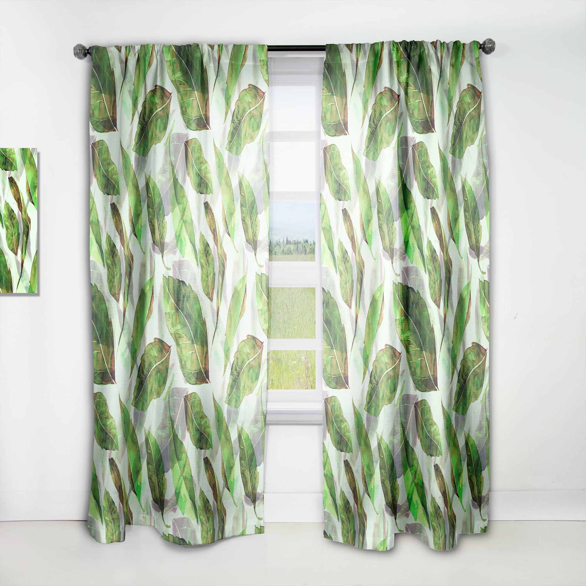 Designart 'Tropical Foliage Mood X' Modern & Contemporary Curtain Panel
