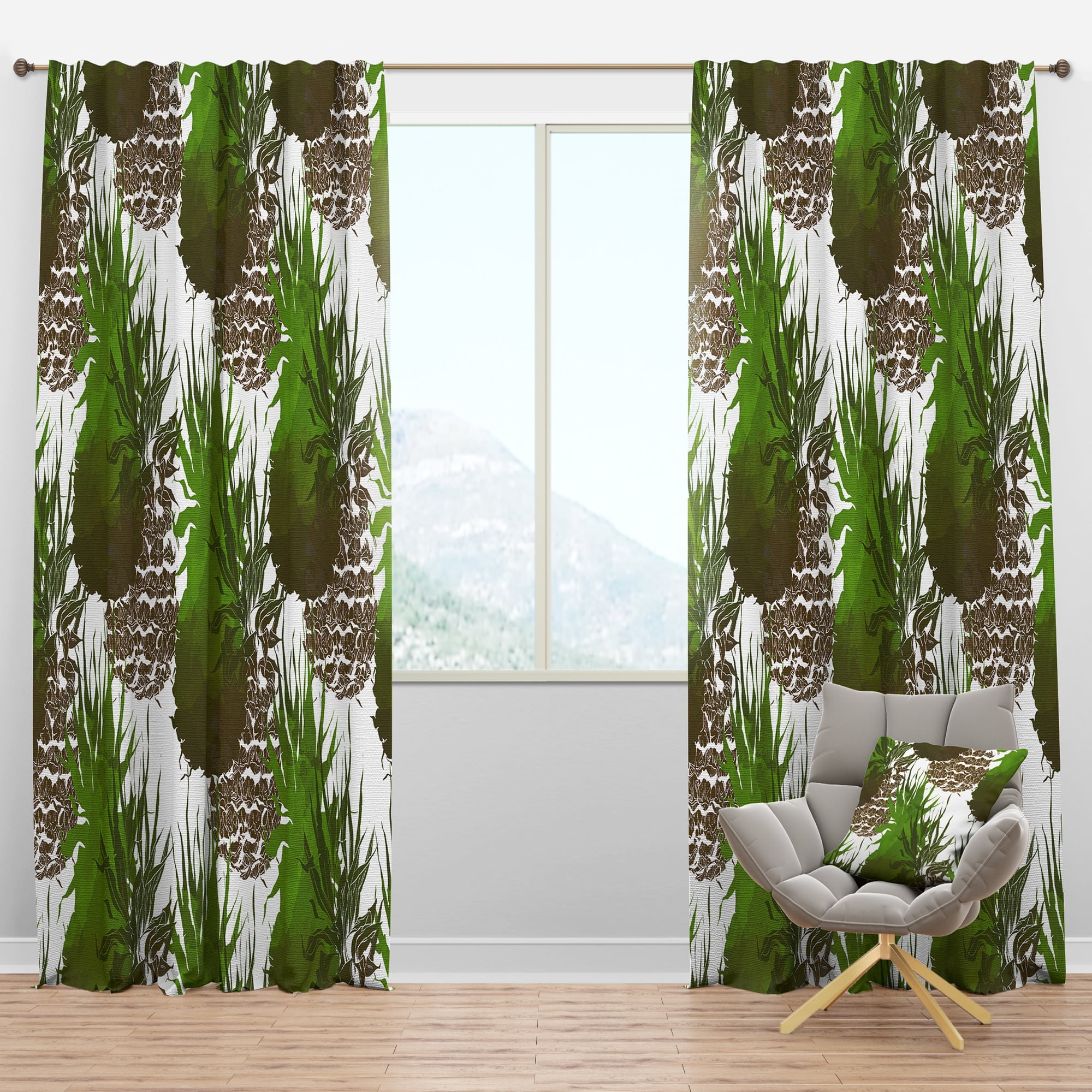 Designart 'Tropical Foliage Mood XI' Tropical Blackout Curtain Panel