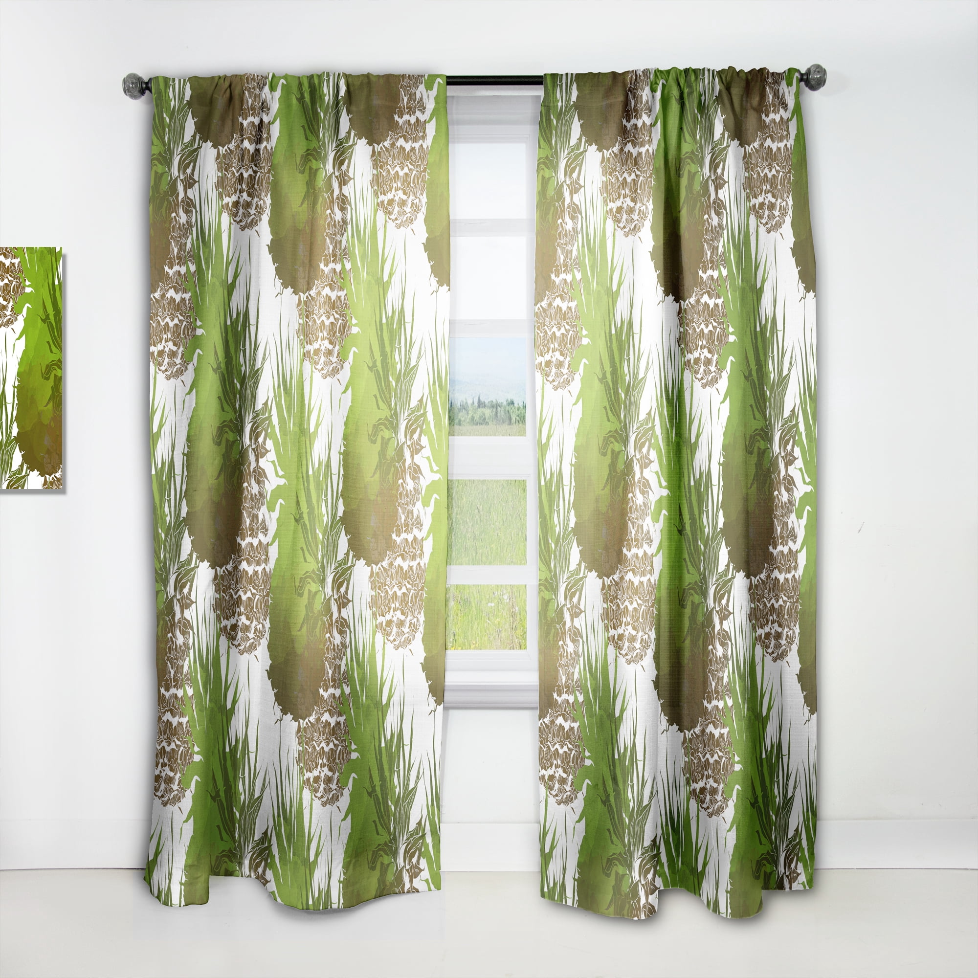 Designart 'Tropical Foliage Mood XI' Tropical Curtain Panel
