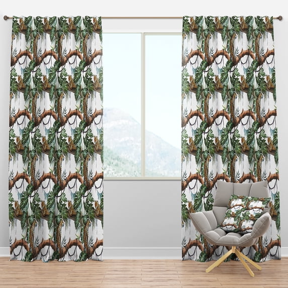 Designart 'Tropical Foliage Mood XXIV' Animals Blackout Curtain Panel