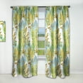 thumbnail image 1 of Designart 'Tropical Foliage Retro Pattern' Mid-Century Modern Curtain Panel, 1 of 5
