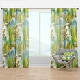 thumbnail image 1 of Designart 'Tropical Foliage Retro Pattern' Mid-Century Modern Curtain Panel, 1 of 4