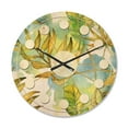 thumbnail image 1 of Designart 'Tropical Foliage Retro Pattern' Mid-Century Modern Wood Wall Clock, 1 of 5