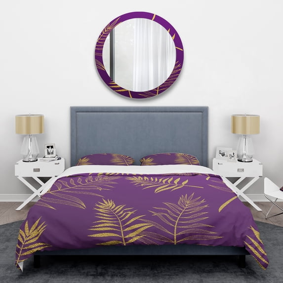 Designart 'Tropical Foliage V' Mid-Century Modern Duvet Cover Set