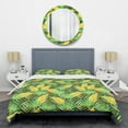 thumbnail image 1 of Designart 'Tropical Gold Luxury Pattern II' Mid-Century Modern Duvet Cover Set, 1 of 4