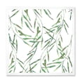 thumbnail image 1 of Designart 'Tropical Green Leaves On White In Summer Times II' Tropical Framed Art Print, 1 of 4
