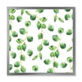thumbnail image 1 of Designart 'Tropical Green Leaves Patern On White' Tropical Framed Art Print, 1 of 4