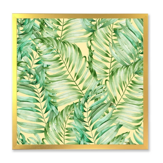 Designart 'Tropical Green Leaves of Monstera' Tropical Framed Art Print