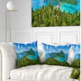 thumbnail image 1 of Designart Tropical Island Panorama - Photography Throw Pillow - 18x18, 1 of 5
