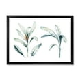thumbnail image 1 of Designart 'Tropical Jungle Leaves On White' Bohemian & Eclectic Framed Art Print, 1 of 4