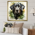 thumbnail image 1 of Designart "Tropical Labrador Art Portrait" Animals Framed Wall Art Decor - Modern Black Dog Hallway Framed Wall Art Decor, 1 of 6