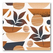 Designart ' Tropical Leaf Silhouettes and Shapes on White ' Modern Canvas Wall Art Print