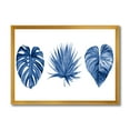 thumbnail image 1 of Designart 'Tropical Leaves In Classic Blue ' Tropical Framed Art Print, 1 of 4