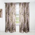 thumbnail image 1 of Designart 'Tropical Leaves On Pink Retro' Mid-Century Modern Curtain Panel, 1 of 5