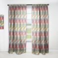 thumbnail image 1 of Designart 'Tropical Leaves Retro Pattern III' Mid-Century Modern Curtain Panel, 1 of 5
