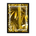 thumbnail image 1 of Designart 'Tropical Leaves and Yellow Bamboo' Tropical Framed Art Print, 1 of 4