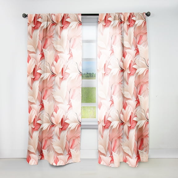 Designart "Tropical Lineage" Tropical Pink Curtain 1 Panel