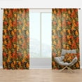 thumbnail image 1 of Designart 'Tropical Luxury Gold Pattern II' Mid-Century Modern Curtain Panel, 1 of 4