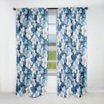 thumbnail image 1 of Designart "Tropical Mirage In Azure" Tropical Blackout Curtain Single Panel, 1 of 5