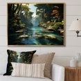 thumbnail image 1 of Designart "Tropical Oasis in the Dominican II" Landscapes Floater Framed Wall Art Living Room, 1 of 7