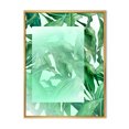 thumbnail image 1 of Designart 'Tropical Palm Green Leaves Under White Rectangle' Nautical & Coastal Framed Canvas Wall Art Print, 1 of 5