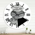 thumbnail image 1 of Designart 'Tropical Palm Leaf With Abstract Geometry Shapes I' Modern Wall Clock, 1 of 5