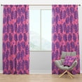 thumbnail image 1 of Designart 'Tropical Palm Leaves On Pink' Mid-Century Modern Blackout Curtain Panel, 1 of 4