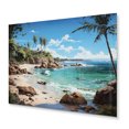 thumbnail image 1 of Designart "Tropical Paradise Beach Photo II" Nautical & Beach Metal Wall Decor, 1 of 5