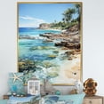 thumbnail image 1 of Designart "Tropical Paradise Beach Photo III" Nautical & Beach Floater Framed Canvas Print, 1 of 7