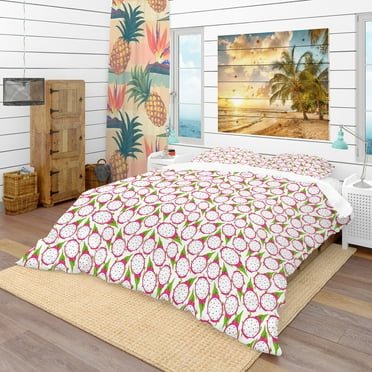 Designart 'Tropical Pattern' Tropical Duvet Cover Set