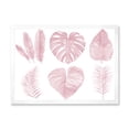 thumbnail image 1 of Designart 'Tropical Pink Watercolour Leaves On White I' Shabby Chic Framed Art Print, 1 of 4