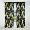 thumbnail image 1 of Designart "Tropical Plants In Yellow And Blue Patterns" Tropical Blackout Curtain Single Panel, 1 of 4