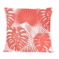 thumbnail image 1 of Designart Tropical Retro Foliage Coral I' Mid-Century Modern Throw Pillow - 12x20, 1 of 2