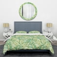 thumbnail image 1 of Designart 'Tropical Retro Foliage ' Mid-Century Modern Duvet Cover Set, 1 of 1