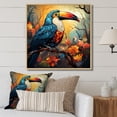 thumbnail image 1 of Designart "Tropical Toucans in Blue and Yellow II" Animals Framed Wall Art - Traditional Blue Toucan Bedroom Framed Canvas Wall Art, 1 of 6